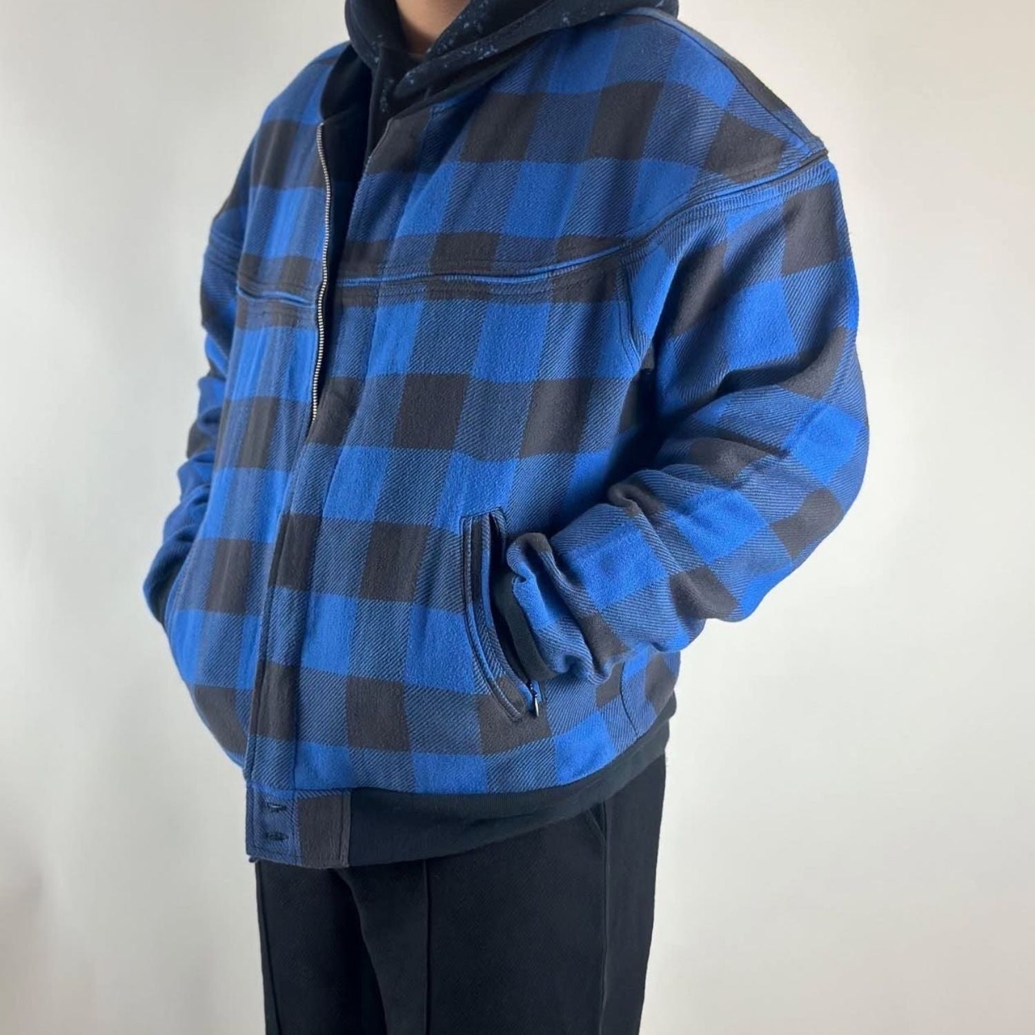 Blue Black Check Jacket