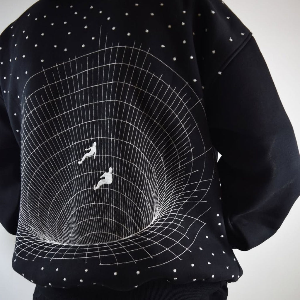 BB Matrix Embroidered Hoodie – Black