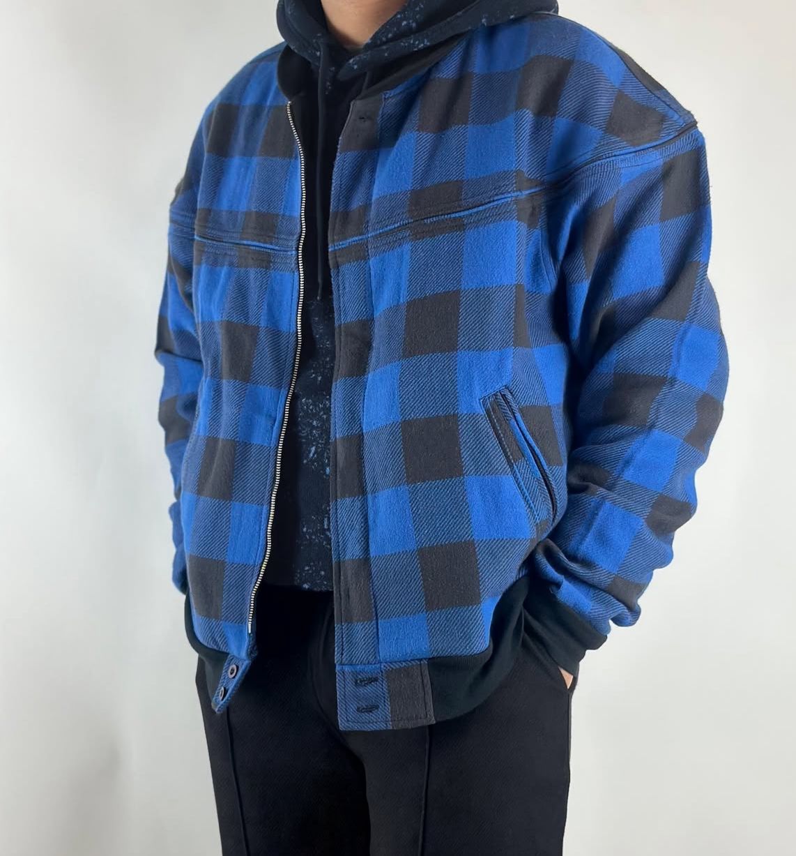 Blue Black Check Jacket