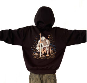 Black Sword Embroidered Hoodie